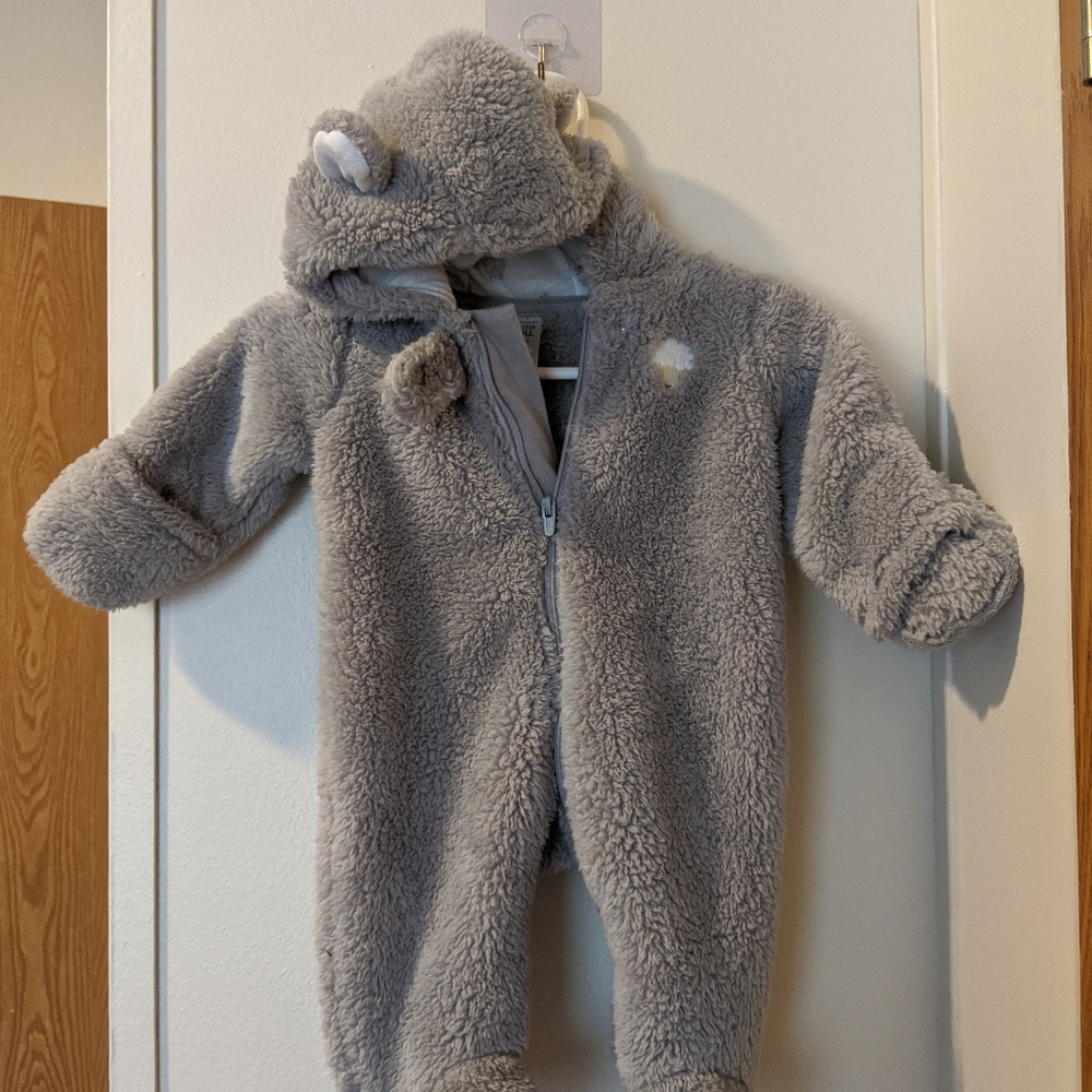 newborn baby bear winter snow suit